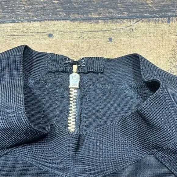 Herve Leger Trendy Black Two-Piece Cutout Bandage Dress Set Party Club zip - Picture 13 of 13